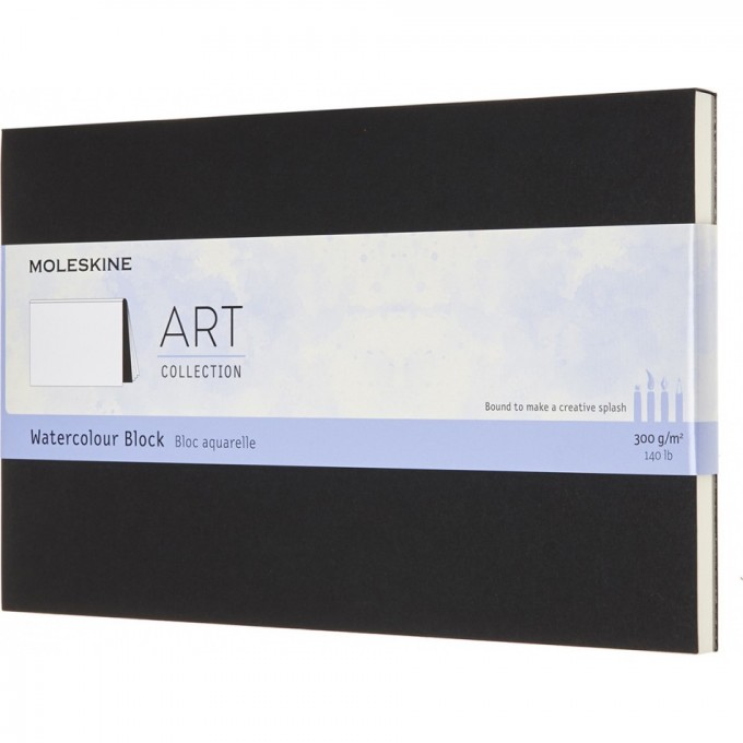 Блокнот для акварели MOLESKINE ART WATERCOLOR LARGE, нелинованный, черный ARTWBL3