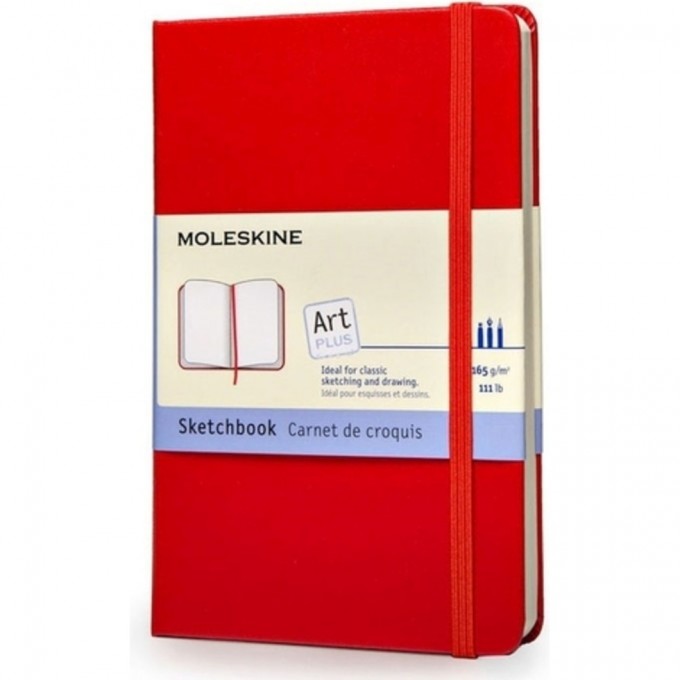 Блокнот для рисования MOLESKINE CLASSIC SKETCHBOOK LARGE, нелинованный, красный ARTQP063R