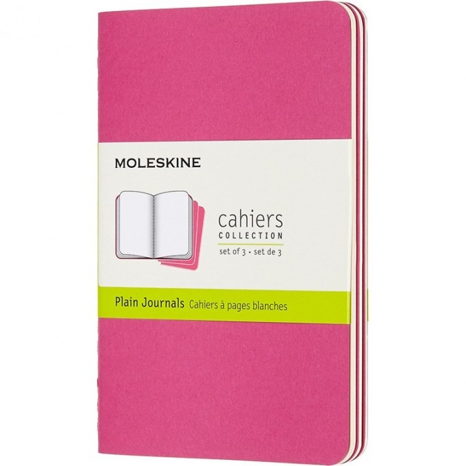 Блокнот MOLESKINE CAHIER JOURNAL POCKET нелинованный, розовый неон CH013D17