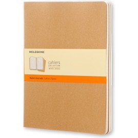 Блокнот MOLESKINE CAHIER JOURNAL XLARGE, линейка, бежевый