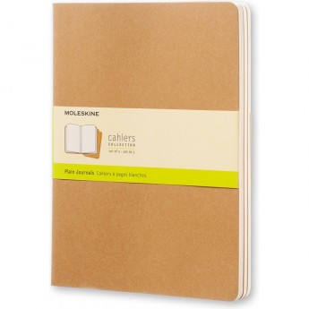 Блокнот MOLESKINE CAHIER JOURNAL XLARGE, нелинованный, бежевый