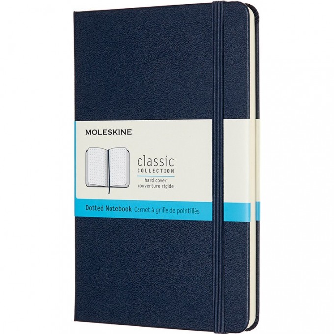 Блокнот MOLESKINE CLASSIC MEDIUM, пунктир, синий сапфир QP053B20