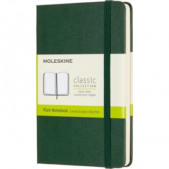 Блокнот MOLESKINE CLASSIC POCKET, нелинованный, зеленый