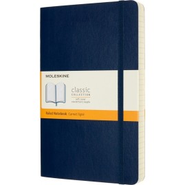 Блокнот MOLESKINE CLASSIC SOFT EXPANDED LARGE линейка, синий сапфир