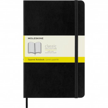 Блокнот MOLESKINE CLASSIC SOFT LARGE, клетка, черный
