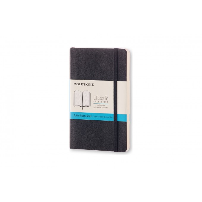 Блокнот MOLESKINE CLASSIC SOFT Pocket 90x140мм 192стр. пунктир мягкая обложка черный QP614