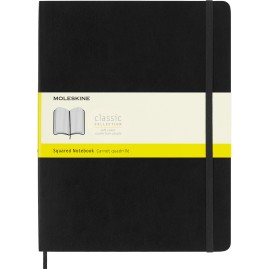 Блокнот MOLESKINE CLASSIC SOFT XLARGE, клетка, черный
