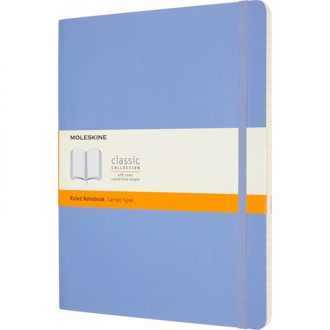 Блокнот MOLESKINE CLASSIC XLARGE линейка, голубая гортензия QP621B42