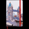 Блокнот MOLESKINE LIMITED EDITION I AM LONDON Large 130х210мм 240стр. слоновая кость страницы линейка твердая обложка подар.кор. белый LEQP060IAMLO