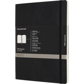 Блокнот MOLESKINE PROFESSIONAL SOFT XLARGE линейка, черный