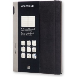 Блокнот MOLESKINE PROFESSIONAL XLARGE, линейка, черный