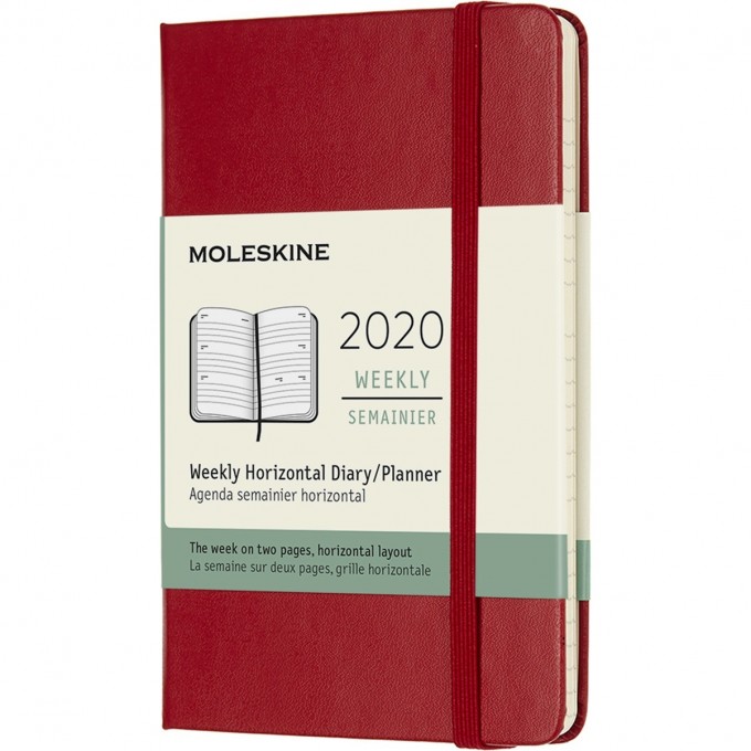 Еженедельник MOLESKINE CLASSIC WKLY POCKET (красный) DHF212WH2