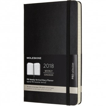 Еженедельник MOLESKINE PRO VERTICAL LARGE (черный)