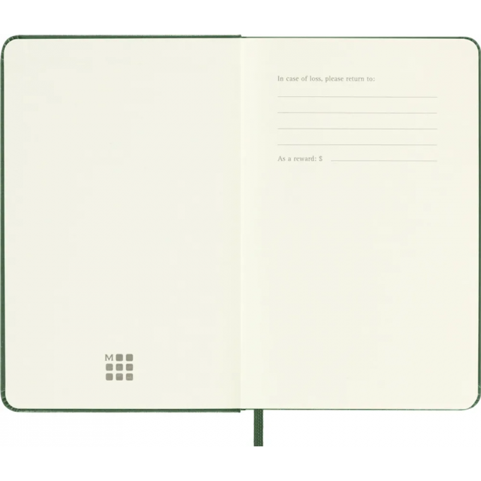 Еженедельник на 2025 год MOLESKINE CLASSIC 9х14см твердая обложка зеленый DHK1512WN2