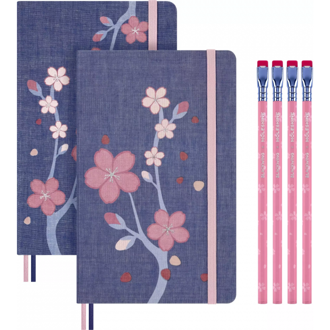 Набор MOLESKINE LIMITED EDITION SAKURA Large блокнот 2шт/карандаш 4 шт LESU08THMBOX Набор MOLESKINE LIMITED EDITION SAKURA Large блокнот 2шт/карандаш 4 шт LESU08THMBOX